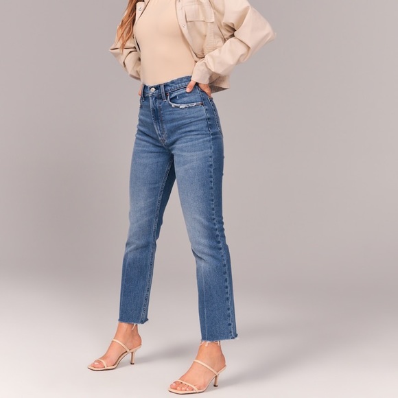 Abercrombie & Fitch Jeans | Curve Love Ultra High Rise Ankle Straight Jeans | Poshmark